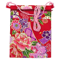 義若オリジナルの和柄ポシェット！金彩熨斗に牡丹と桜